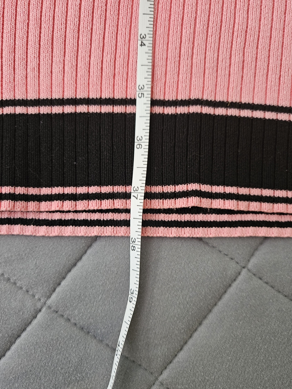 Jackie Kennedy Pink Ribbed Knit Long-Sleeve Bodycon Dress Size S/M Feminine - Picture 6 of 9